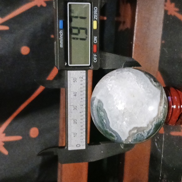 Moss Agate Sphere - Picture 12 of 12